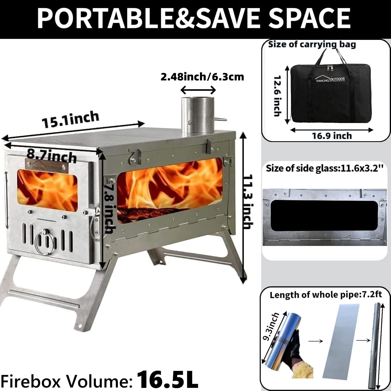 DANCHEL OUTDOOR TSG folding-stove design for fast, easy setup