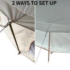 DANCHEL OUTDOOR windproof-stability shown on bell tent frame