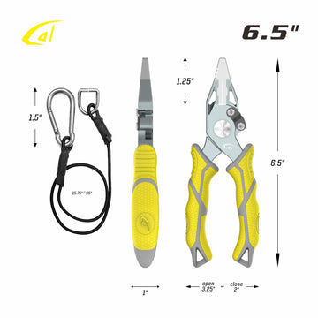 Replaceable tungsten carbide cutters on Danco pliers