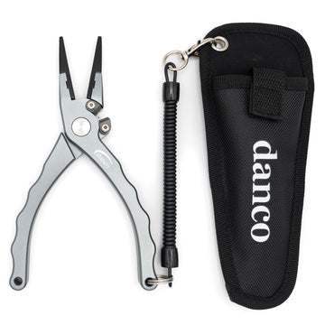 Danco 7.5-inch aluminum fishing pliers with tungsten-carbide side cutters