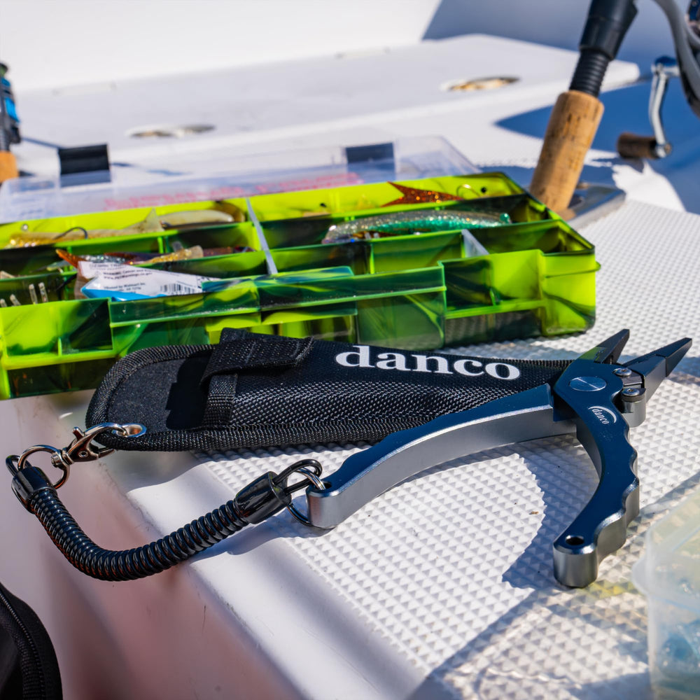 Close-up of tungsten-carbide side cutters on Danco pliers