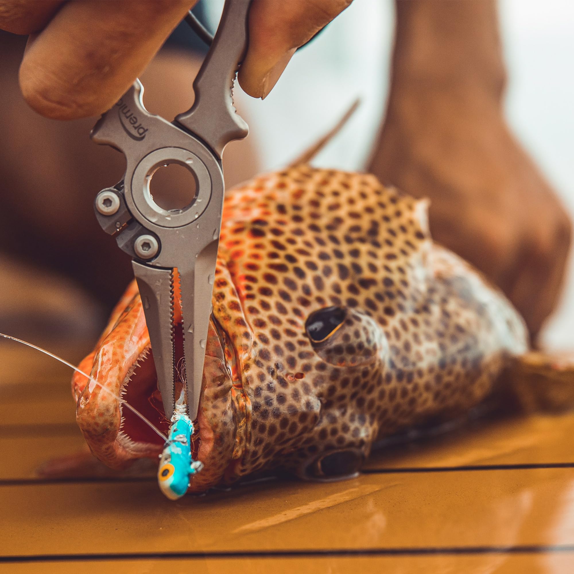 Danco Premio titanium pliers demonstrating saltwater resistance for harsh marine environments.