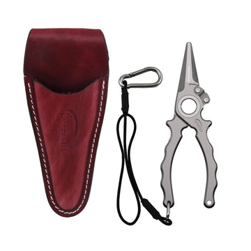 Danco Premio titanium pliers with Halo Hinge showcase lightweight, corrosion-resistant build for all-day fishing.