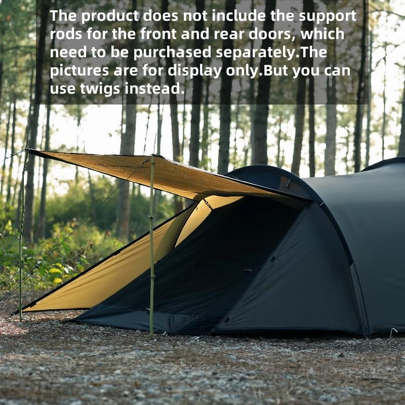 Dandelion shell front and back canopies extend shelter and ventilation