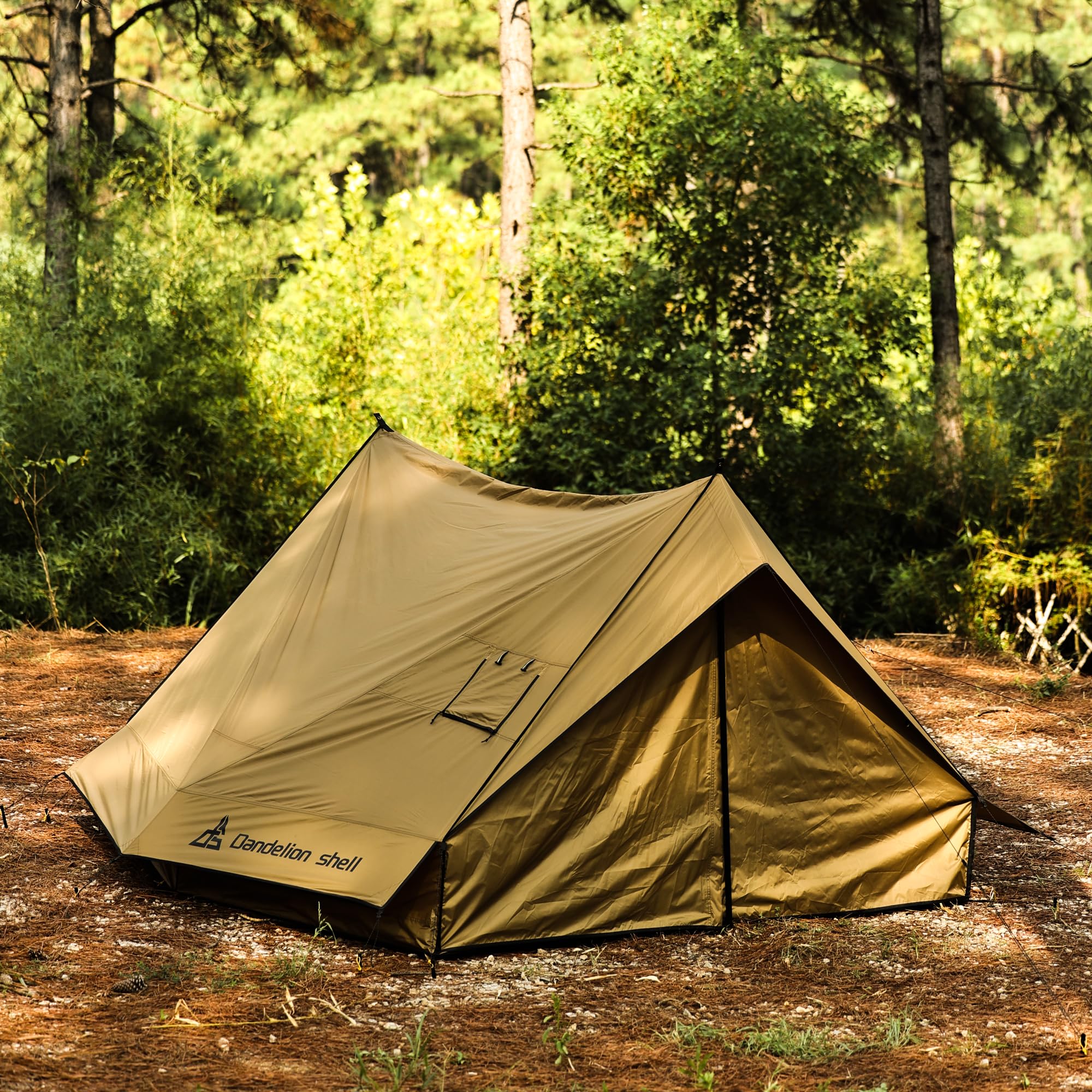 Dandelion Shell Hot Tent Cabin Plus X3 aluminum poles ensure sturdy setup
