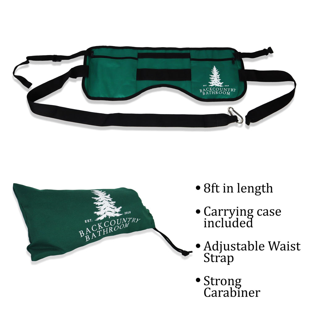 D&J Backcountry Bathroom folded-compact shows lightweight portability for backpackers.