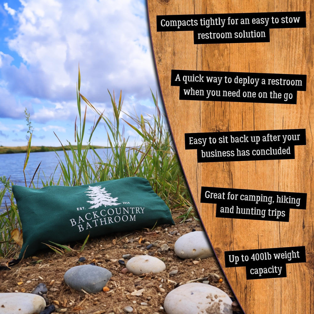 D&J Backcountry Bathroom in-pack enables easy transport for hikers.