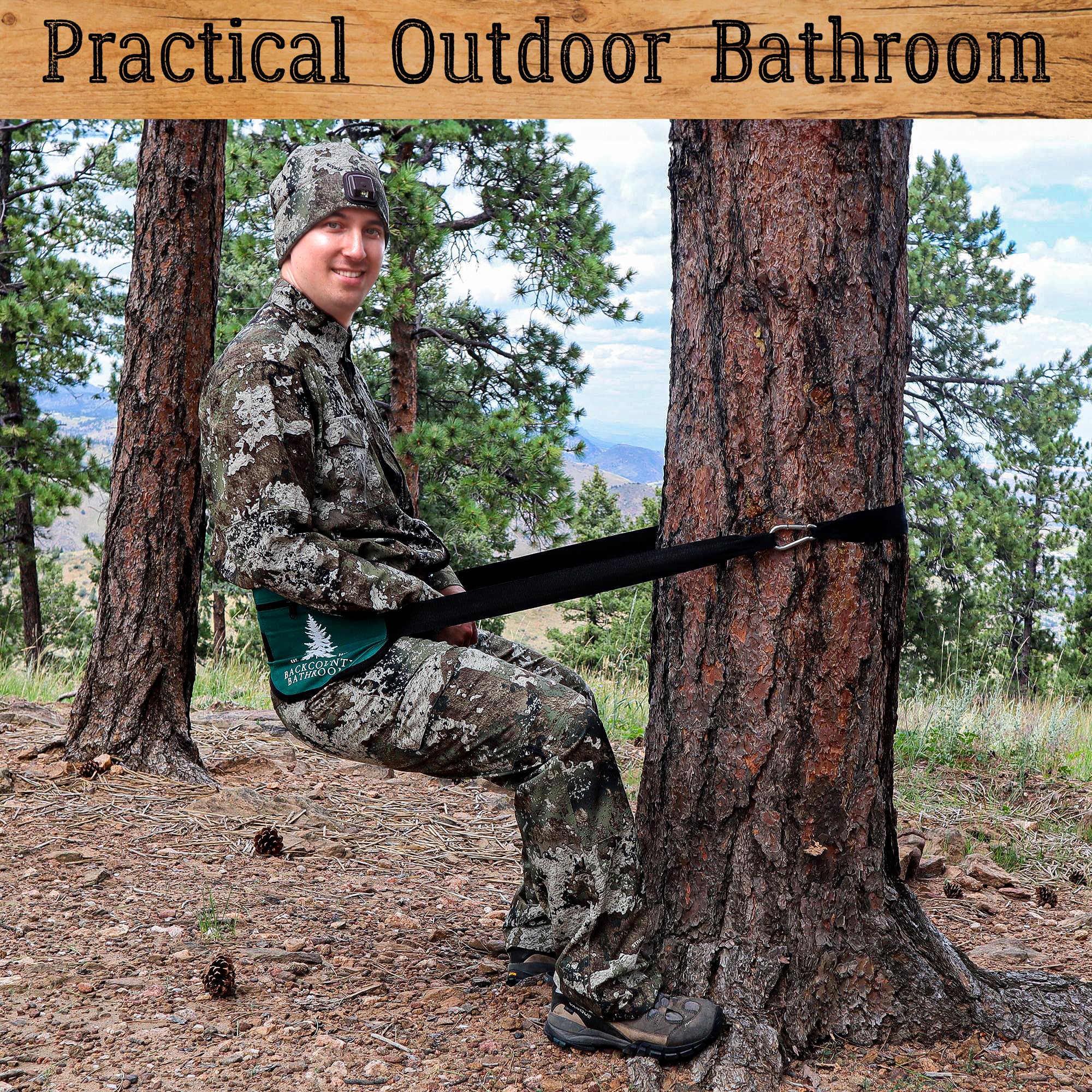 D&J Backcountry Bathroom waist-belt-adjustment provides a secure fit for comfortable use.