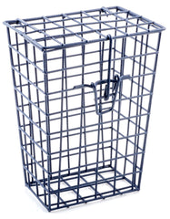 Danielson bait cage opening demonstrates secure bait placement for larger crab catches.