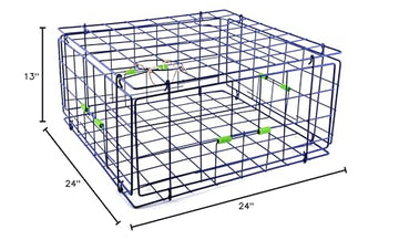 Blue Danielson crab trap afloat in coastal waters
