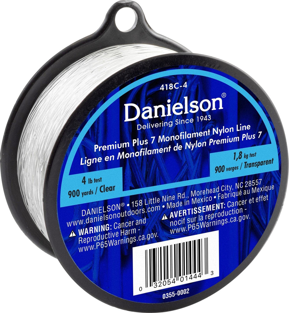 Danielson Nylon Clear 4 lb closeup highlights smooth texture and reliable performance