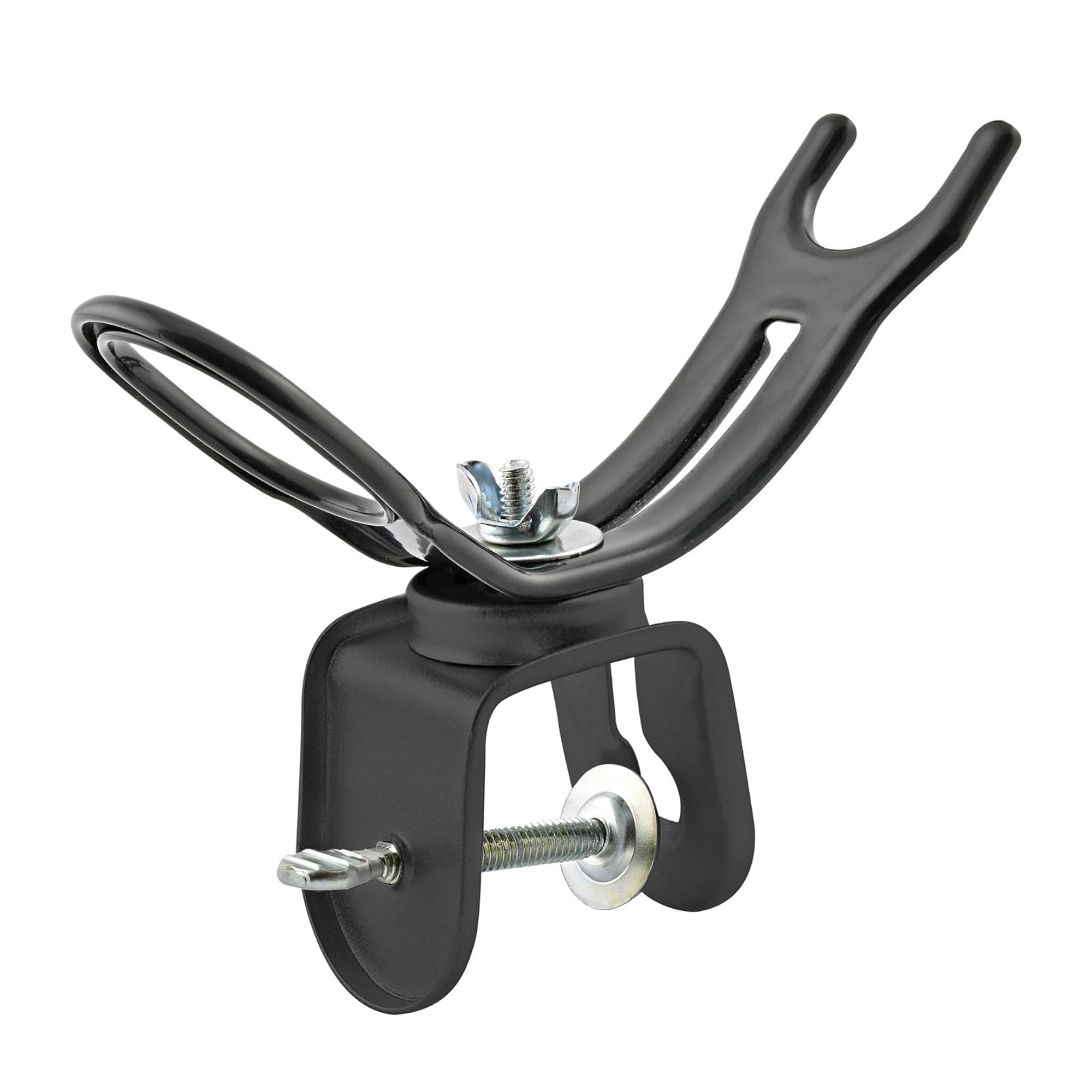 Danielson Rod Holder Clamp On in use for steady fishing setups
