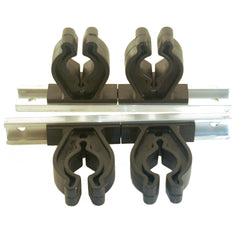 Danielson rod rack with vertical and horizontal mount in multicolor keeps rods organized and accessible.