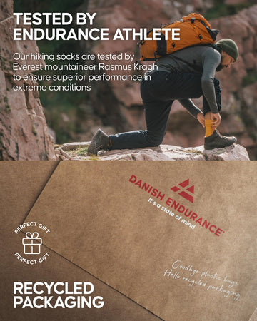 DANISH ENDURANCE arch-support knit closeup features stable fit for extended hikes