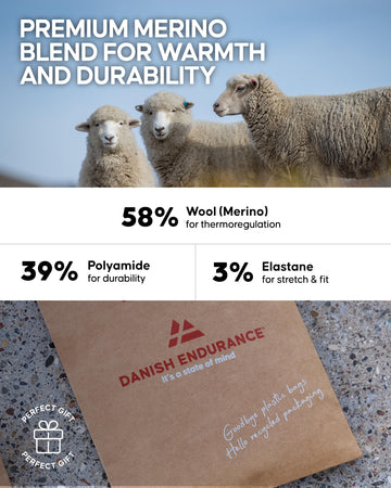 DANISH ENDURANCE European-made socks demo showcasing craftsmanship and durability