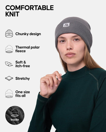DANISH ENDURANCE Fisherman Beanie polar fleece lining provides comfortable warmth for chilly mornings.
