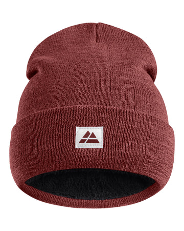 DANISH ENDURANCE Fisherman Beanie red close-up shows cozy knit texture and warmth
