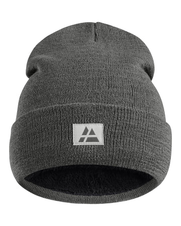 DANISH ENDURANCE Fisherman Beanie unisex dark grey closeup shows soft fleece warmth.
