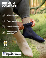 Danish Endurance hiking socks crew mens balance warmth and moisture management for outdoor adventures.