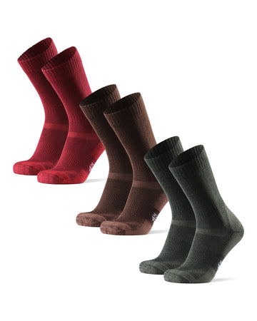 DANISH ENDURANCE hiking socks merino crew brown colorway with warm, comfortable fit