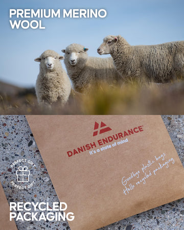 DANISH ENDURANCE hiking socks beige, versatile for hiking and workwear