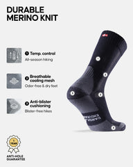 Danish Endurance Merino hiking socks light-grey pack close-up arch support