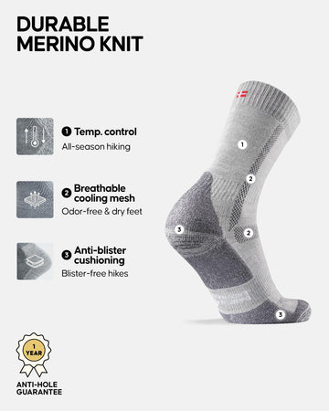 DANISH ENDURANCE merino-wool-thermal-socks thick insulation for chilly days outdoors.