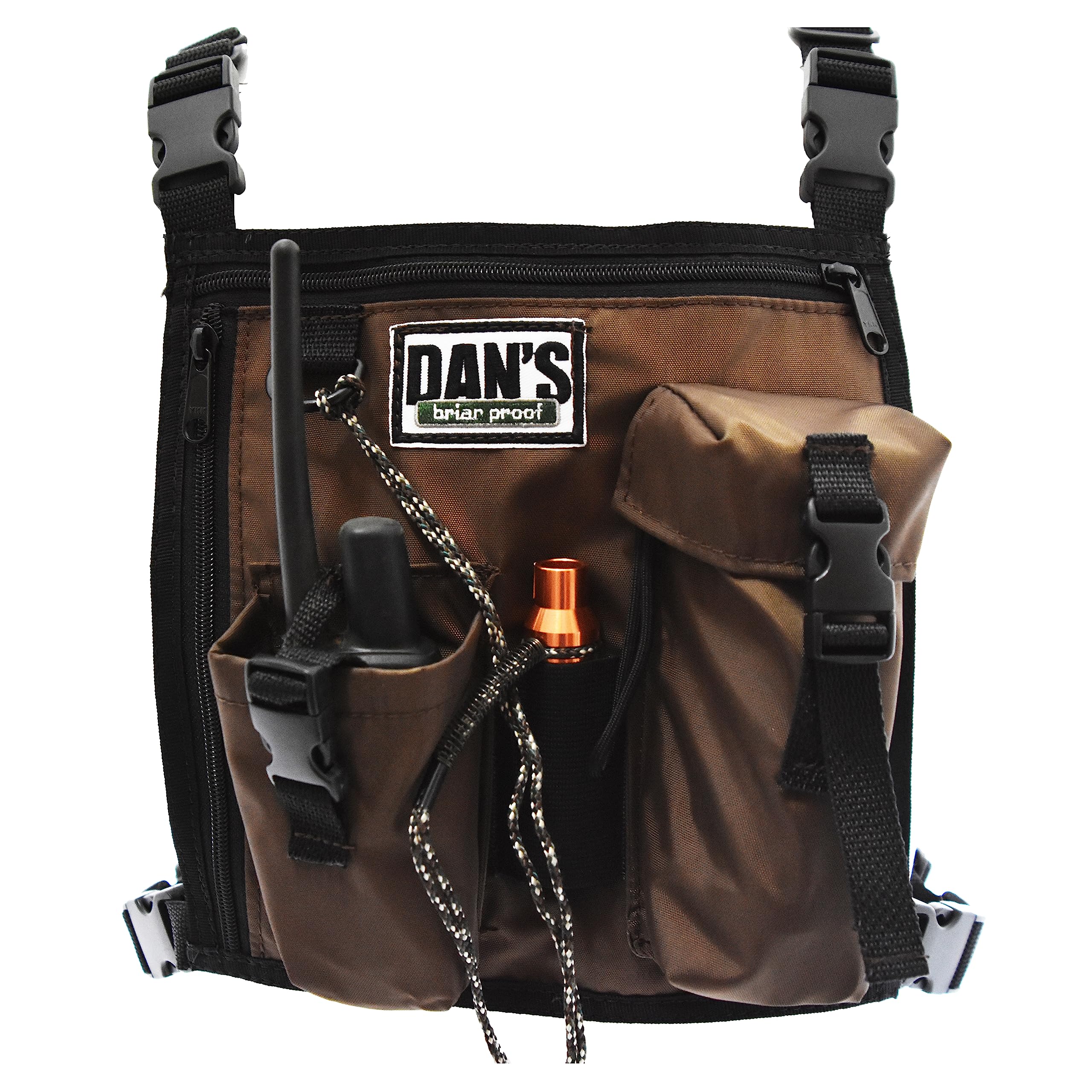 DAN'S Hunting Gear chest pack front view showcases organized pockets for quick gear access.