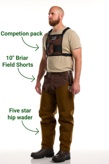 DAN'S Five Star briar-protection detail guards against brush during hunts.