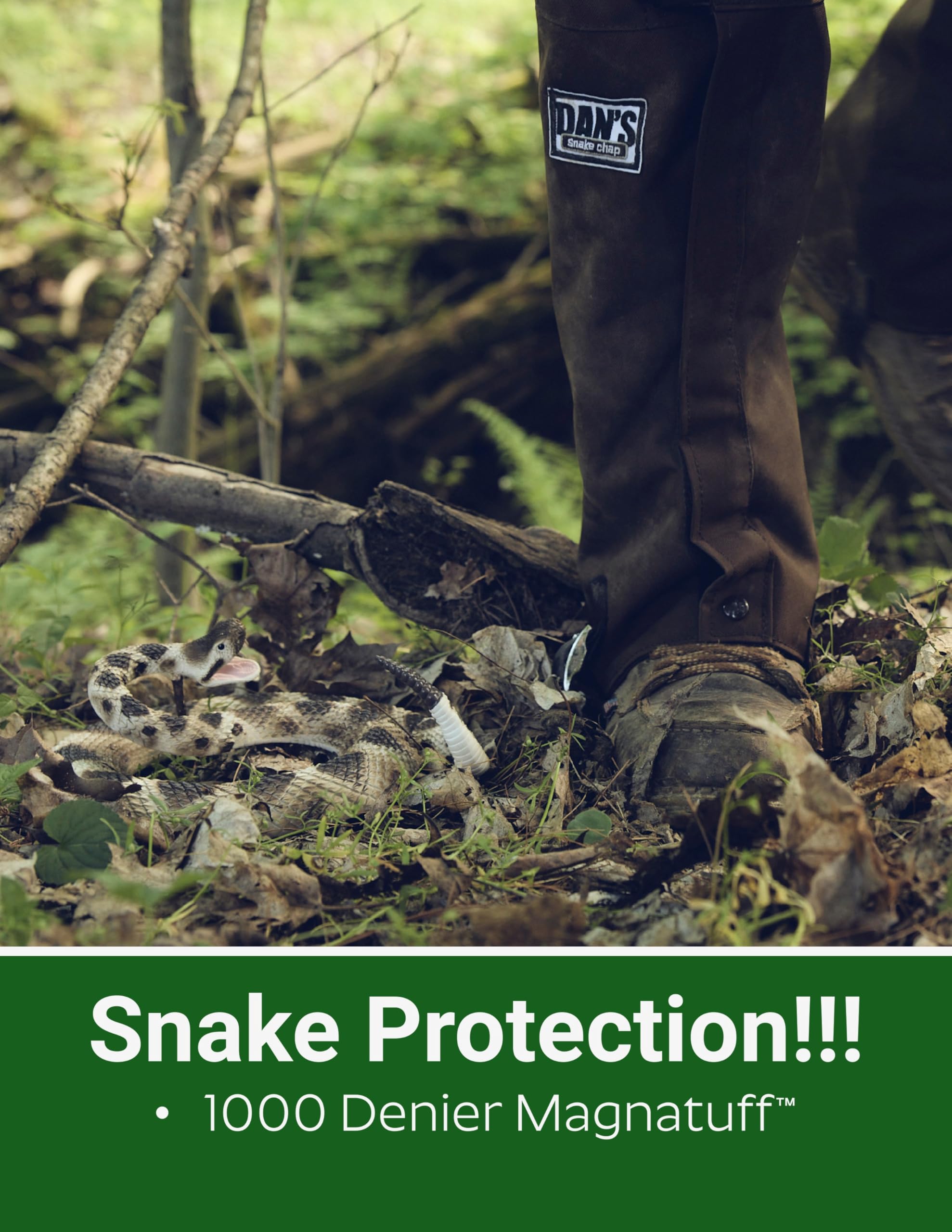 Dans Hunting Gear leg gaiters in action during briar and brush encounters.