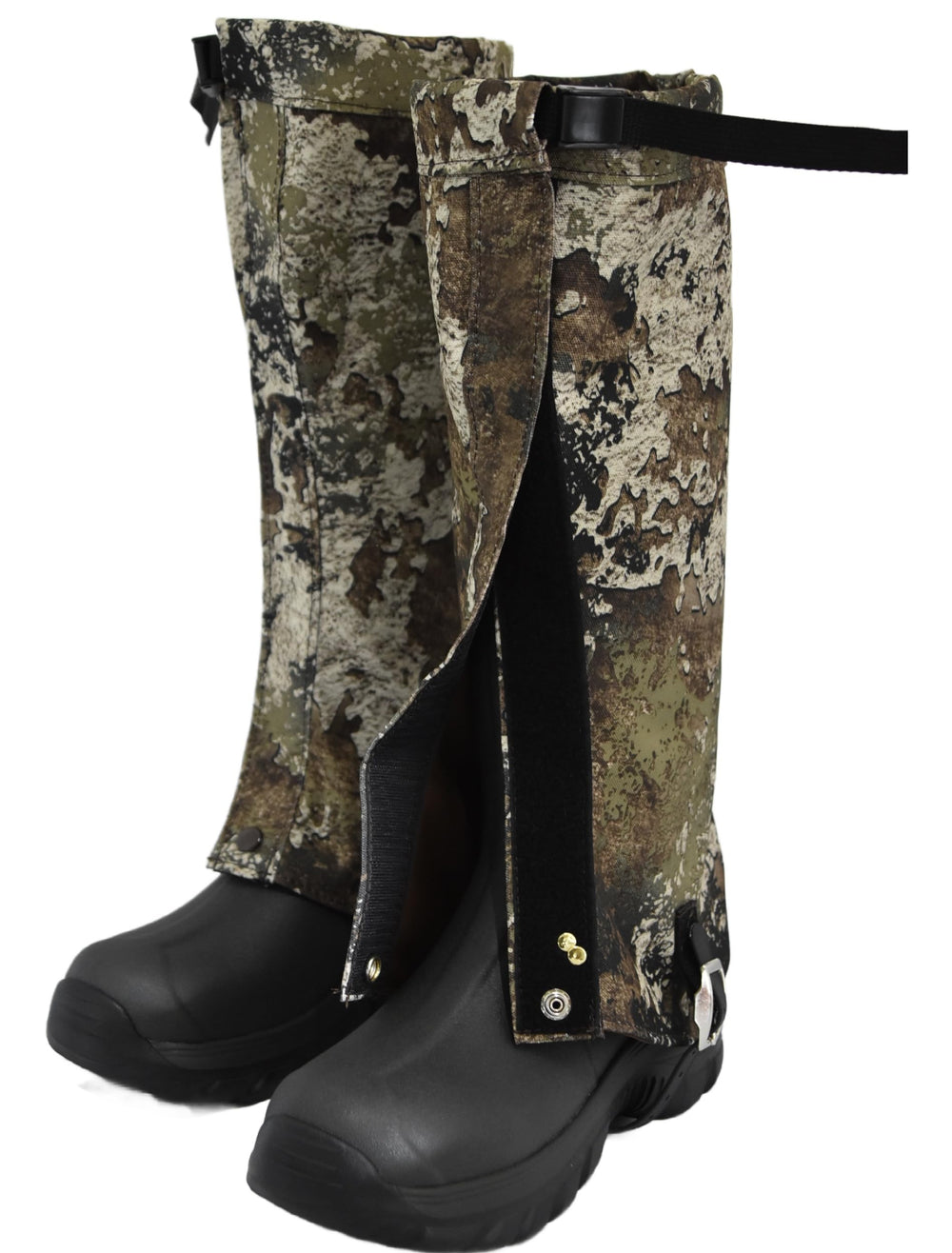 Dan's Hunting Gear gaiters reinforced Velcro and buckles ensure a secure, slip-free fit.