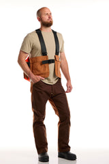 DAN'S Hunting Gear Upland Strap Vest back view highlighting waterproof rear game bag.