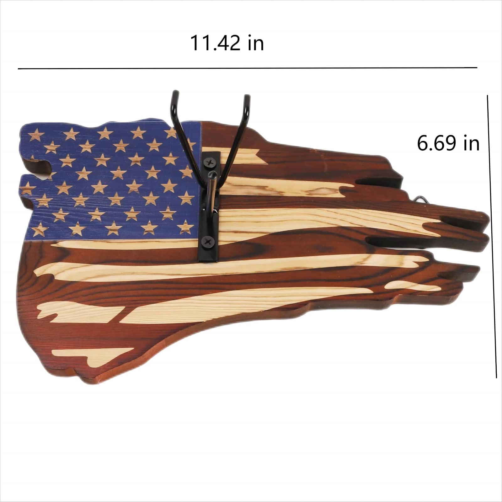 DAOIDE euro deer skull mount plaque with flag design for trophy details