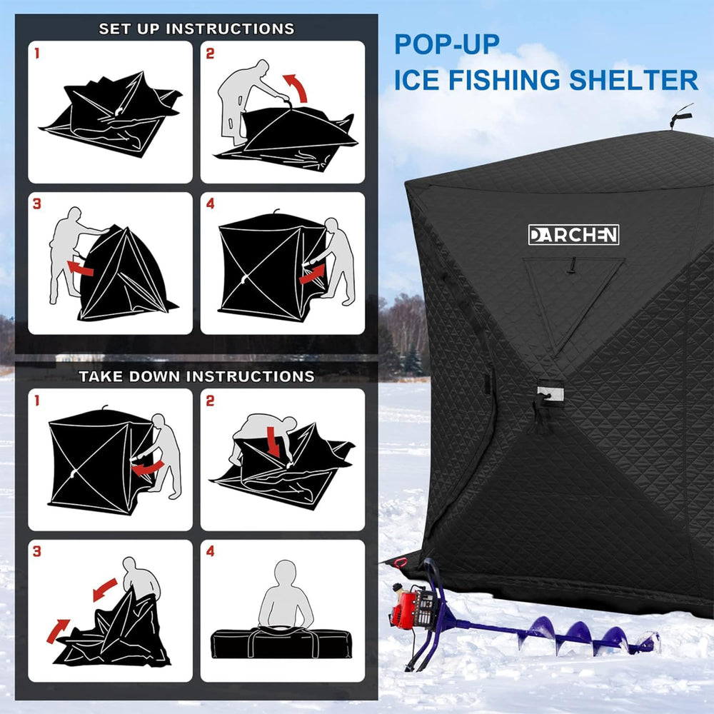 DARCHEN Ice Fishing Tent – PVC removable window panel