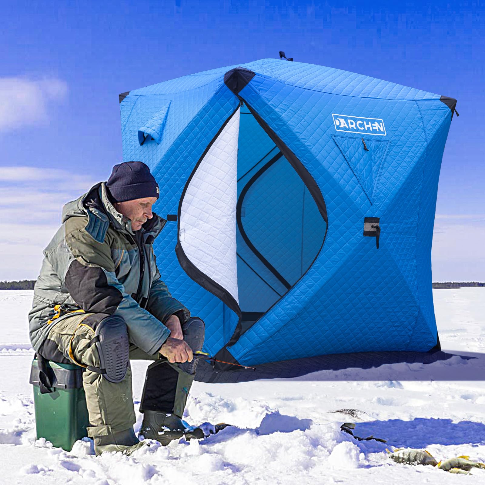 DARCHEN 11mm fiberglass frame supports sturdy shelter against gusts