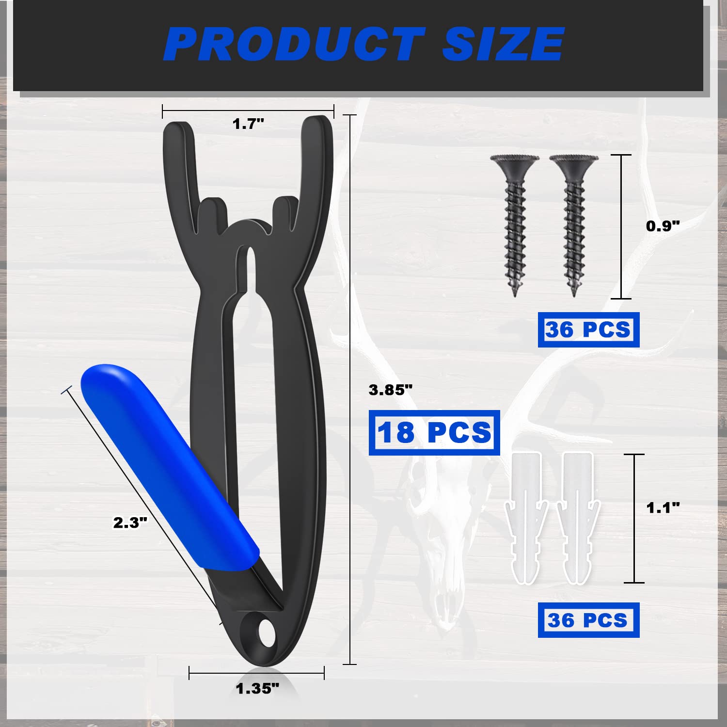 DARCKLE heavy-duty skull hanger in stainless steel for secure mounting