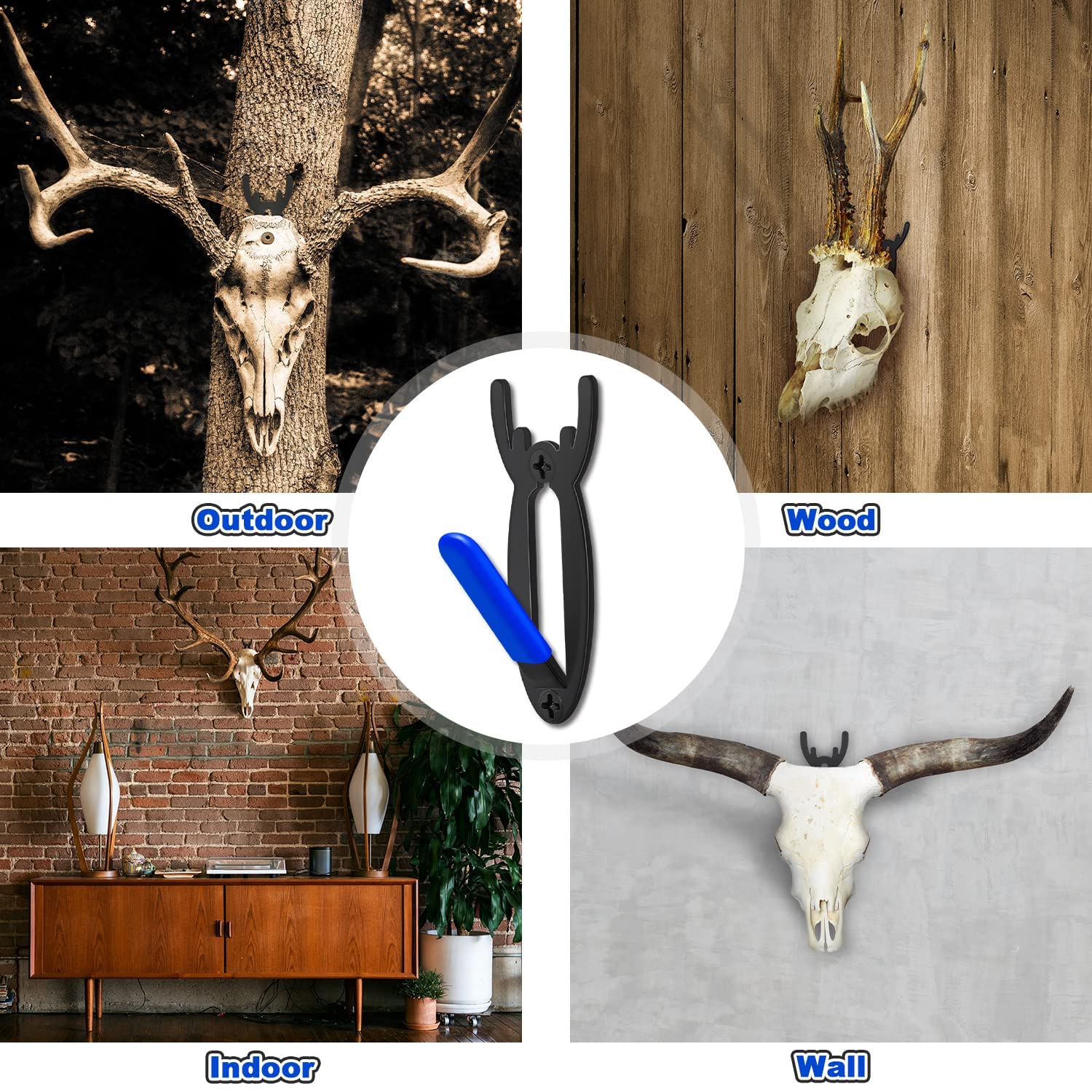 DARCKLE multi-species skull hanger supports varied trophies flexibly