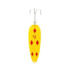 Dardevle Lil Devle Brass Back Spoons 1/8oz Five of Diamonds pattern in Red/Yellow