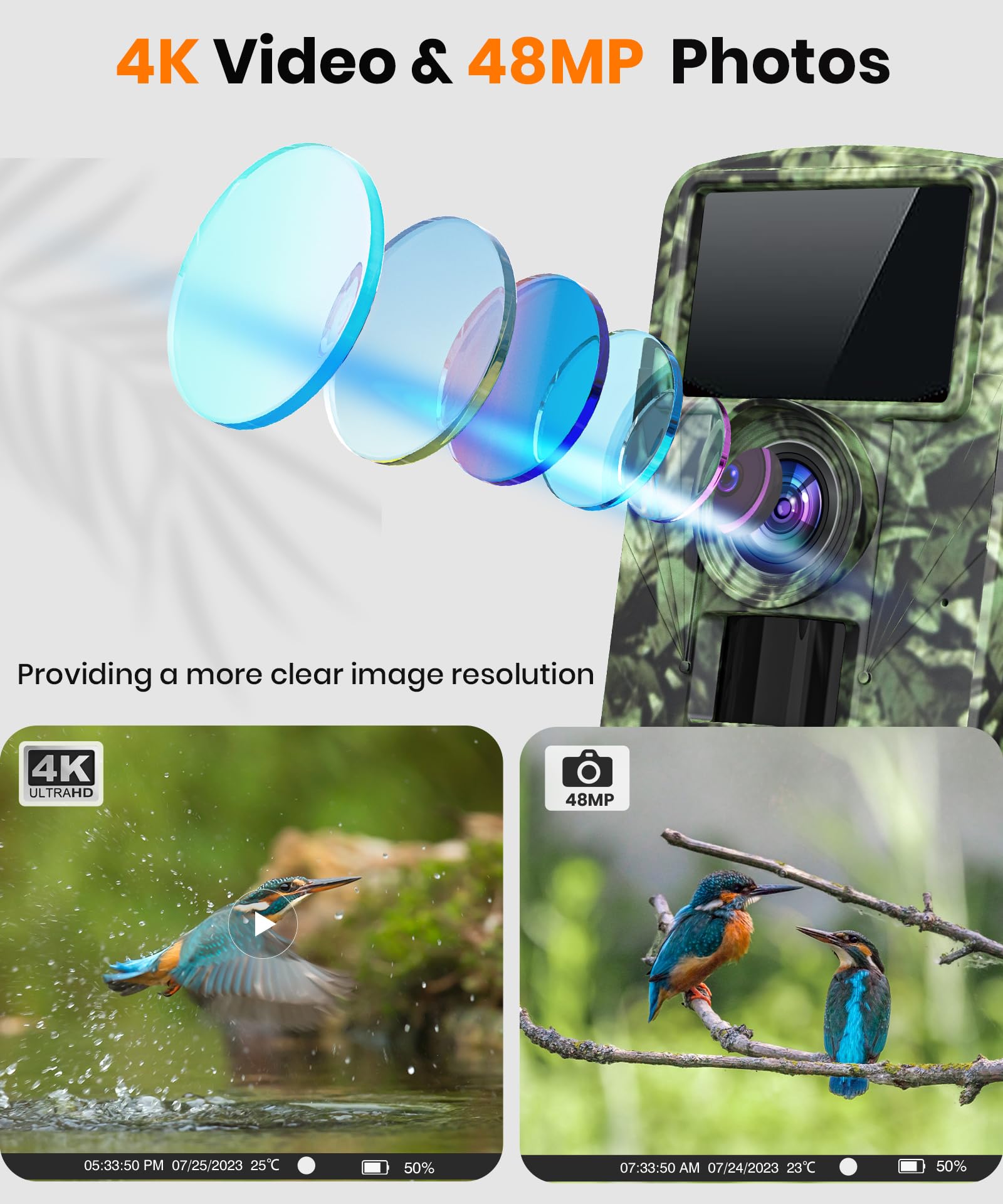 Dargahou trail camera 130 degree wide angle lens broadens monitoring coverage