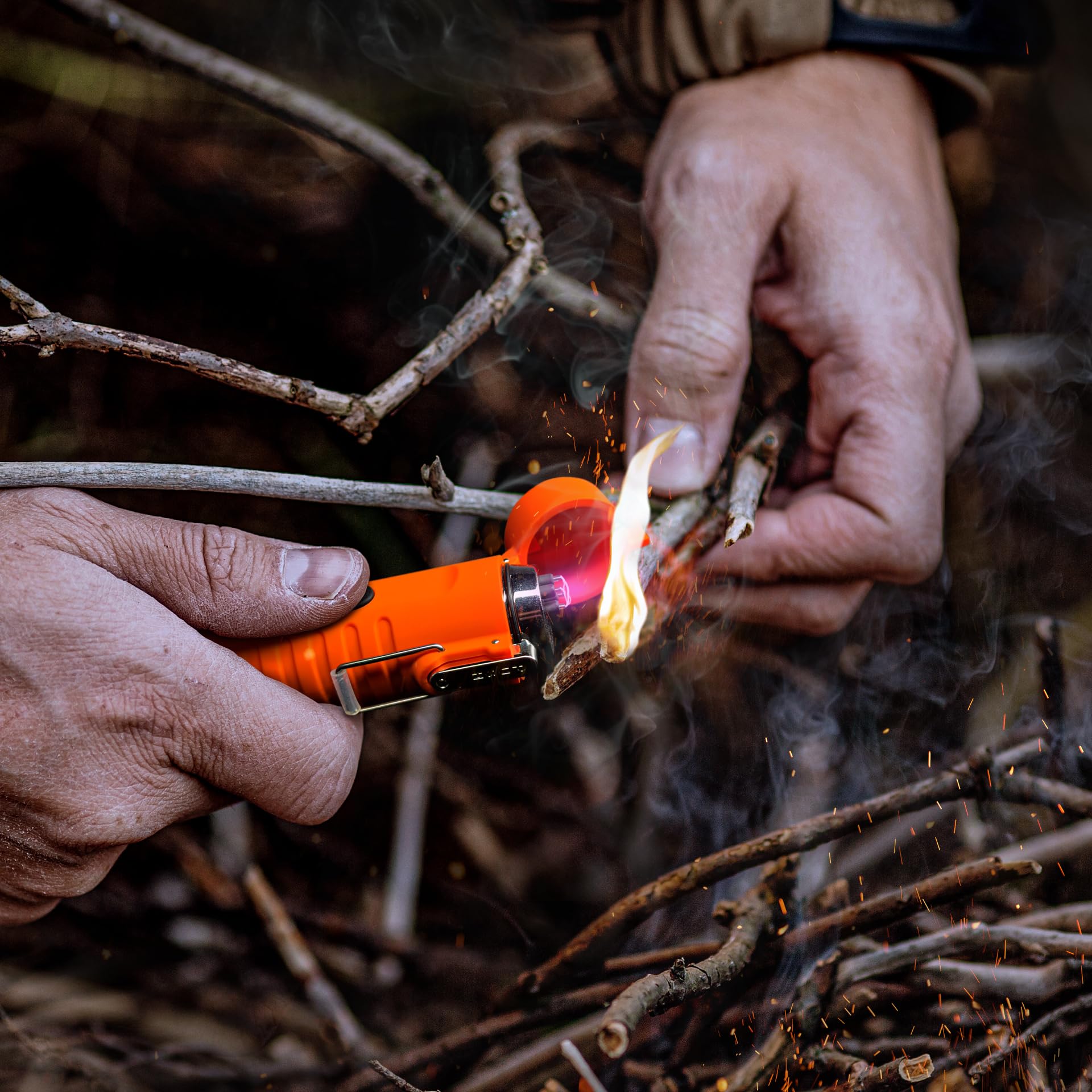 Dark Energy Plasma Lighter ideal for indoor candles and outdoor camping use.