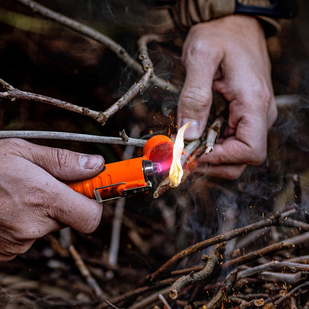 Dark Energy Plasma Lighter ideal for indoor candles and outdoor camping use.