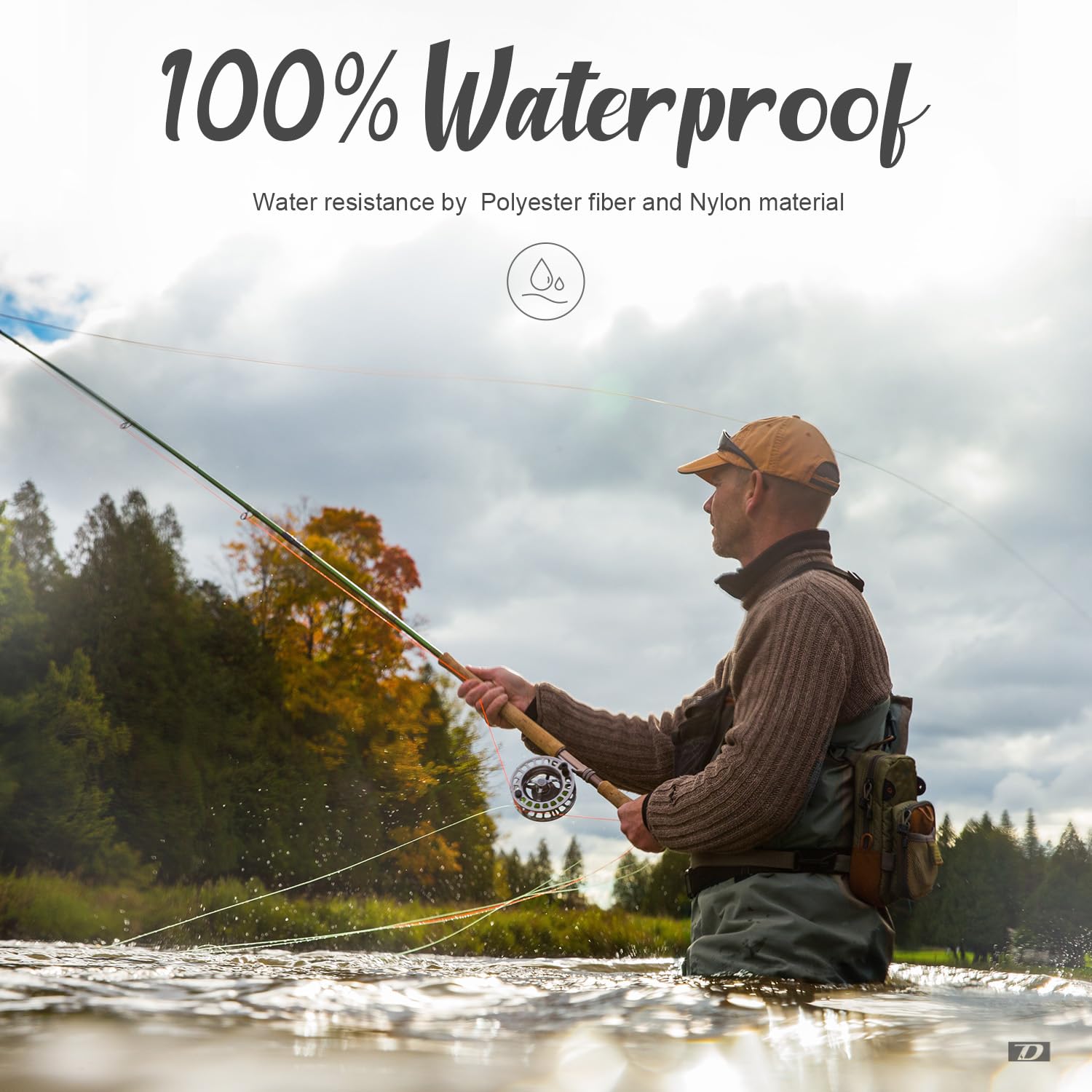 Dark Lightning waders knee reinforcement protects during long, rocky river traverses