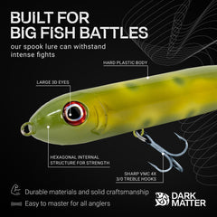 Close-up of large 3D eyes on the Astro Spook lure
