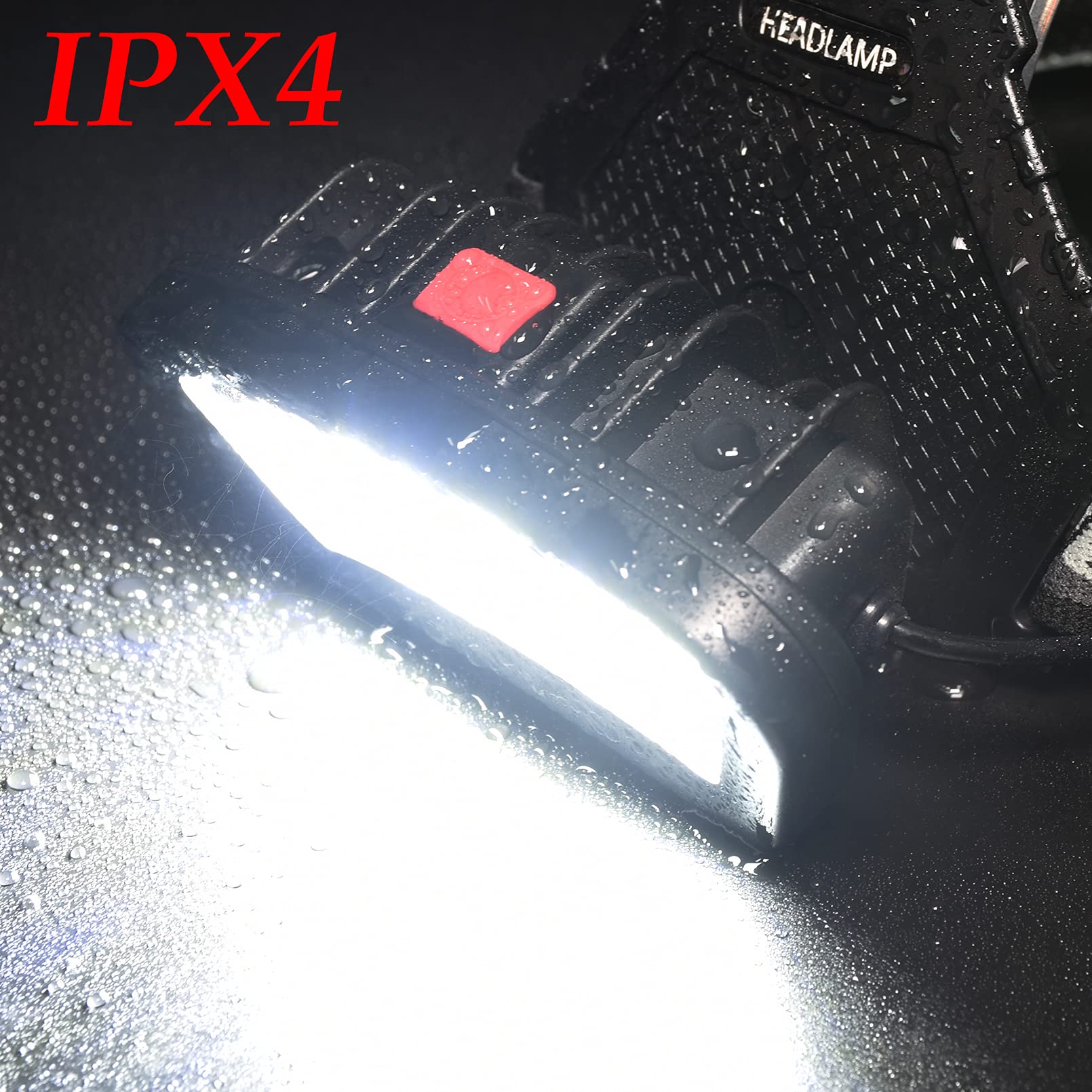 DARKBEAM COB Floodlight Headlamp on a night hike demonstrates outdoor versatility