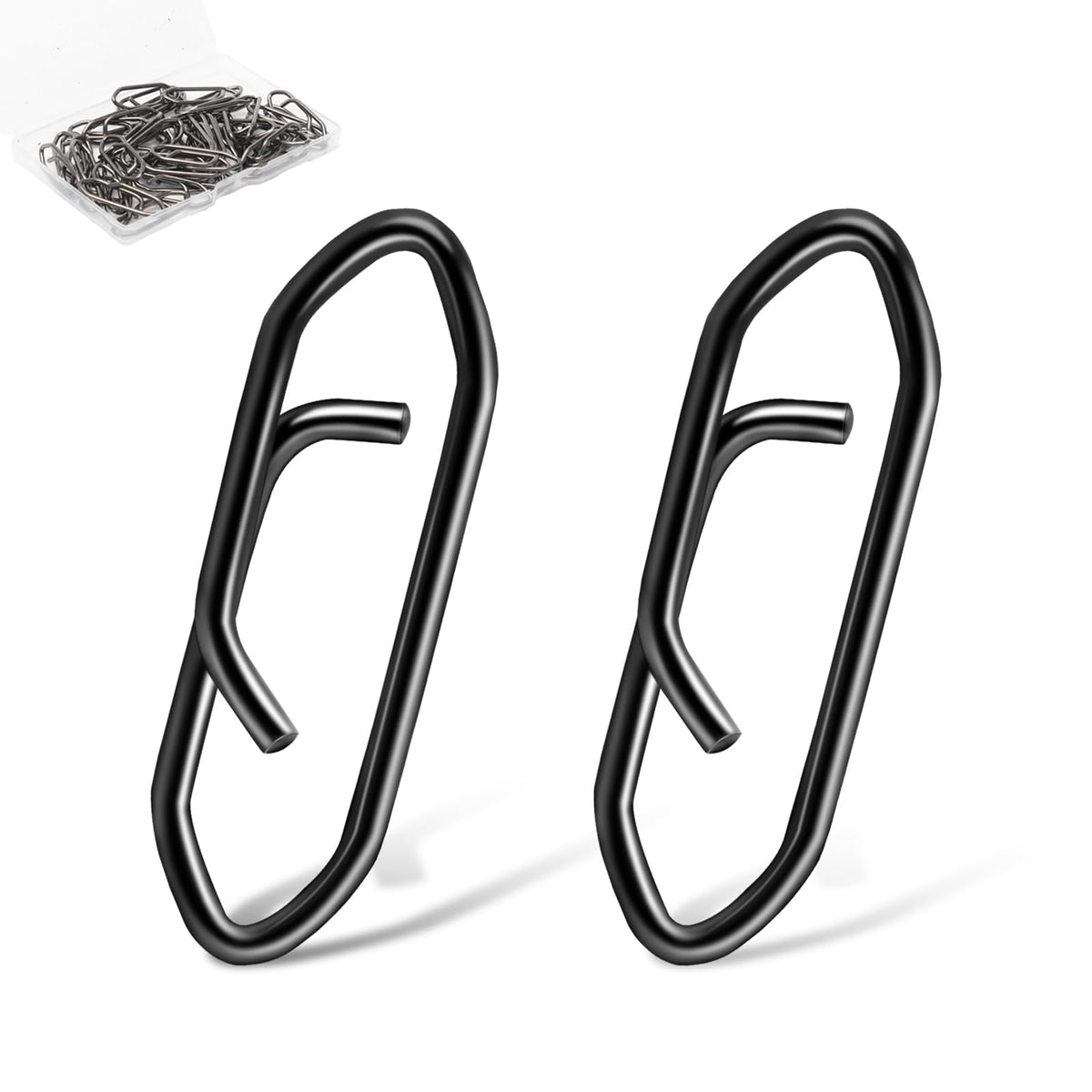 Darlingao 50 Pcs Medium Size Fishing Speed Clips in stainless steel