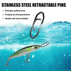 Close-up of diamond-shaped fishing speed clip showing quick-change design