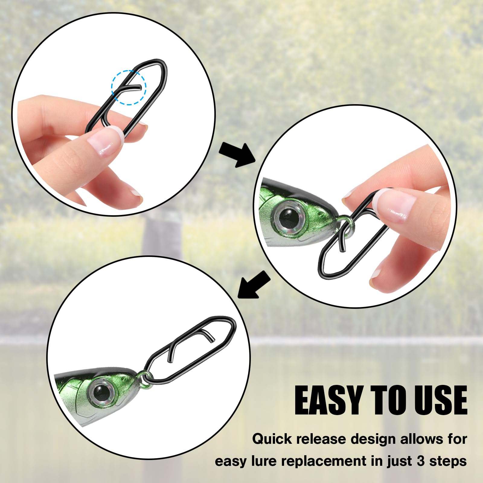 Stainless steel fishing clip resistant to corrosion for saltwater fishing