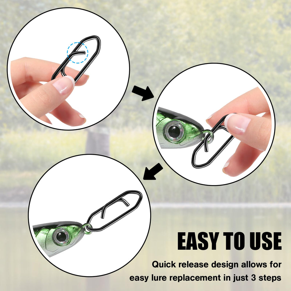 Stainless steel fishing clip resistant to corrosion for saltwater fishing