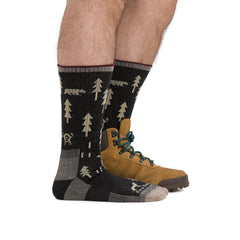 Darn Tough ABC Boot Midweight with Cushion in black, side view shows versatile wear for boots.