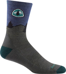 Darn Tough Forest PCT Micro Crew sock with cushion for all-day comfort.